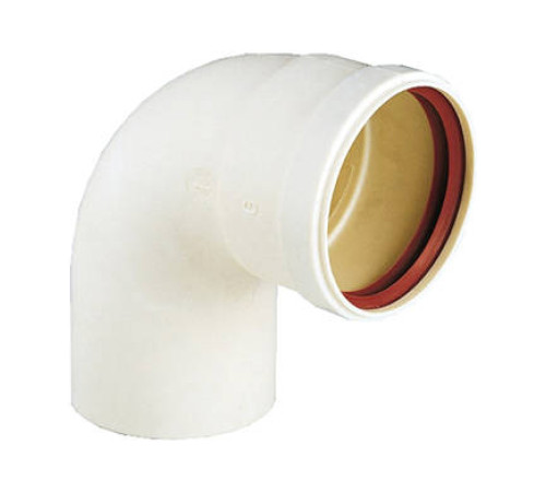 Колено 90° Ferroli для раздельного дымохода Ø 60 мм 1KWMA88W