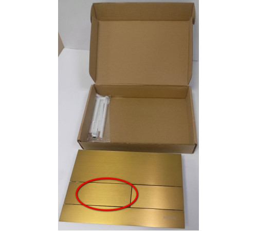 Панель смыва AQUAme нержавеющая сталь золото шлифованное AQM4117BG