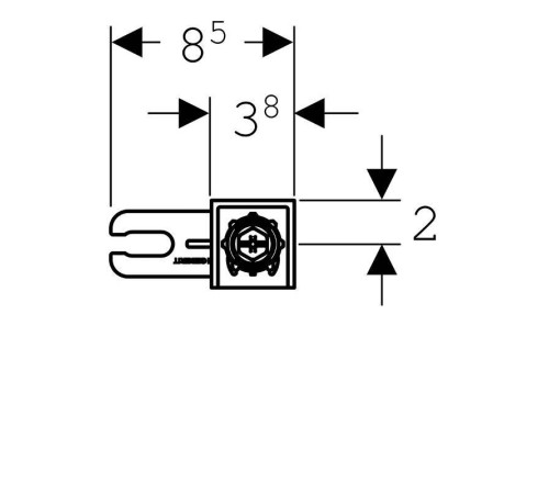 Комплект крепления к стене Geberit Duofix для отдельного монтажа 2 шт. 111.815.00.1