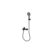 Смеситель для ванны Aquanet Como с душевым набором черный матовый AQM6512MB