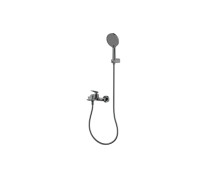 Смеситель для ванны Aquanet Como с душевым набором серый матовый AQM6512GM