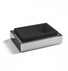 Мыльница подвесная 3SC SK 3.0 композит Solid Surface черный хром SK01SL.NO