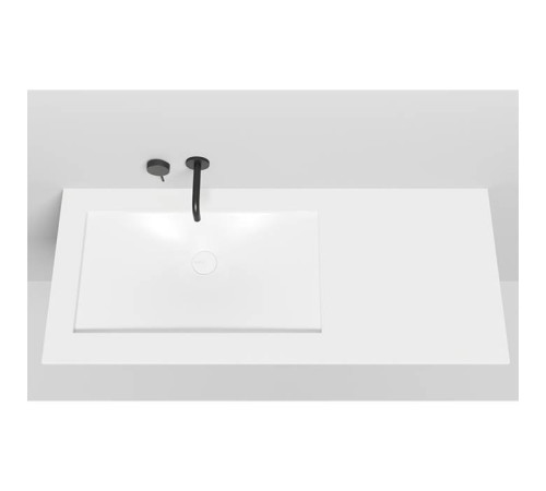 Раковина врезная снизу Salini Marea 70х40х12 см с переливом S-Stone белый матовый 1802213M