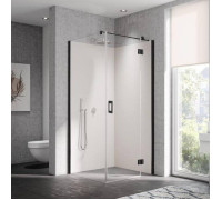 Уголок душевой Kermi LIGA 1000x1000x2000 мм черный матовый прозрачное стекло Kermiclean LI SNR 10020 3PK / LI TWP 10020 3PK