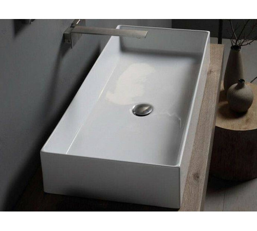 Раковина Scarabeo Teorema 2.0 800x400x140 мм без отверстия цвет белый 5102