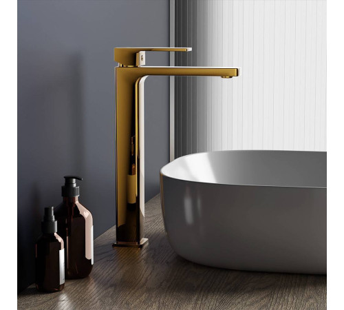 Смеситель для раковины AM.PM Gala высокий излив золото 530250600