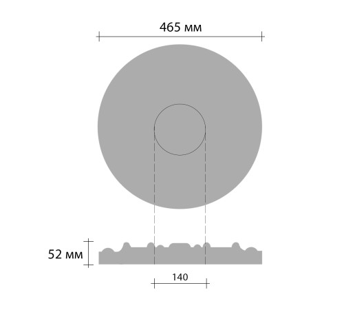 Розетка потолочная DECOMASTER DM-0452A диаметр 465 мм DM-0452A