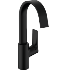 Смеситель для раковины hansgrohe Vivenis 210 со сливным гарнитуром черный матовый 75030670