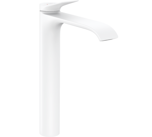 Смеситель для раковины-чаши hansgrohe Vivenis 250 со сливным гарнитуром белый матовый 75040700