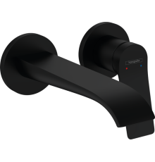 Смеситель для раковины hansgrohe Vivenis настенный на 2 отверстия внешняя часть черный матовый 75050670
