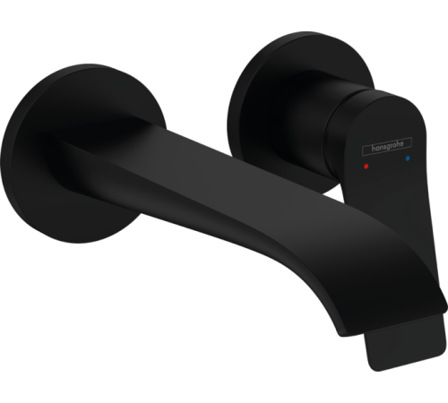 Смеситель для раковины hansgrohe Vivenis настенный на 2 отверстия внешняя часть черный матовый 75050670