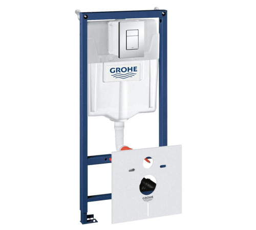 Инсталляция для подвесного унитаза Grohe Rapid SL 4 в 1 с панелью смыва хром 38775001