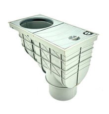 Ливнеотвод Alcaplast 300х155/110 мм прямой пластик серый AGV1S