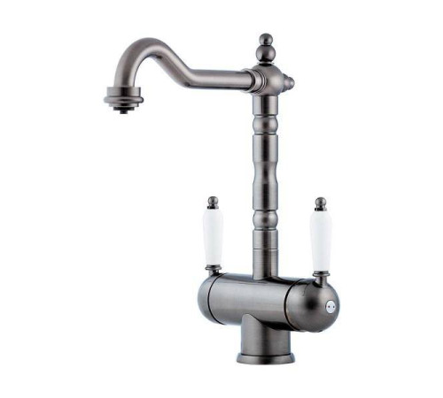 Смеситель для кухни Omoikiri Amagasaki-SI с подключением фильтра античное серебро 4994045