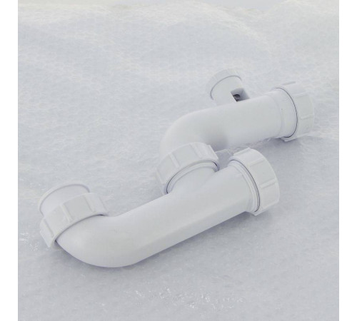 Сифон трубный McAlpine P-образный 1 1/2 х 40 мм с ревизией и клапаном MRB7-ANSV