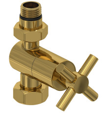 Вентиль регулировки температуры Сунержа прямой крест G 1/2 x G 3/4 золото глянцевое 03-1409-1234
