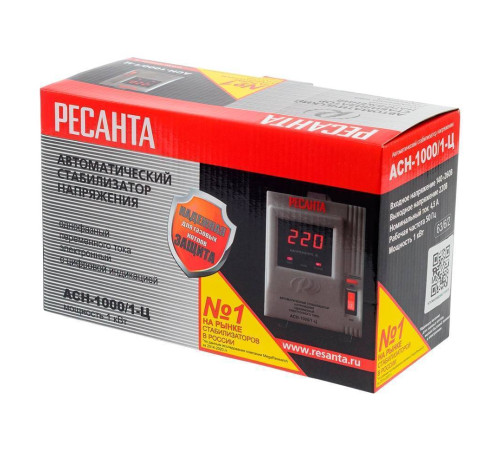Стабилизатор напряжения Ресанта АСН-/1-Ц 1 кВт 63/6/7