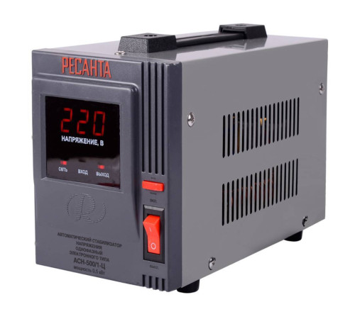 Стабилизатор напряжения Ресанта АСН-500/1-Ц релейный 0.5 кВт