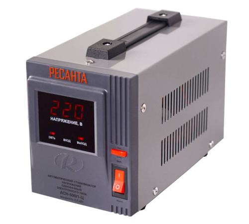 Стабилизатор напряжения Ресанта АСН-500/1-Ц релейный 0.5 кВт