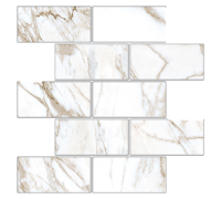 Мозаика Kerranova Marble Trend K-1001/MR/m13 Calacatta 30.7x30.7 см K-1001/MR/m13/307x307x10