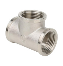 Тройник резьбовой латунный Gappo ВР 3/4 никелированный G2210