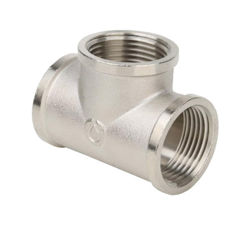 Тройник резьбовой латунный Gappo ВР 3/4 никелированный G2210