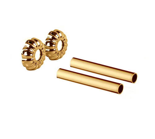 Комплект декоративных трубок SR Rubinetterie Ретро 160 мм D 18-20-1/2 золото 0497-1500D160