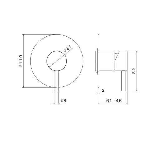 Смеситель для душа встраиваемый Newform X-STEEL 316 PVD Brushed gun metal 69675EX.59.064