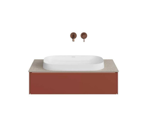 Тумба под раковину подвесная Kerama Marazzi Magica 88.4х48.5х22 см 1 ящик венецианский красный матовый MA.90.1/VR.M