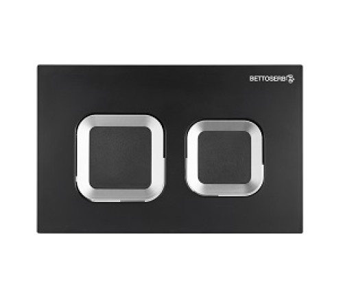 Клавиша смыва BETTOSERB SMART квадратная черный матовый/хром глянец 40006487