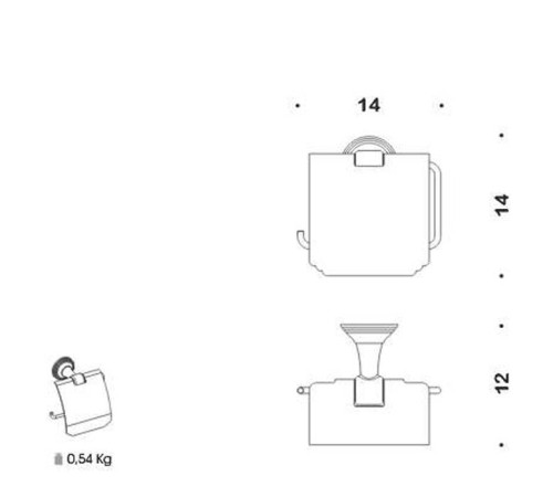 Держатель для туалетной бумаги с крышкой Colombo Design Hermitage античная бронза B3391.OA