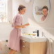 Смеситель для раковины Hansgrohe Rebris S 110 с донным клапаном черный матовый 72517670