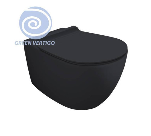 Унитаз подвесной Simas Vignoni Rimless Tornado 56х36.5 см antracite matt F85/VI18VERT antracite matt