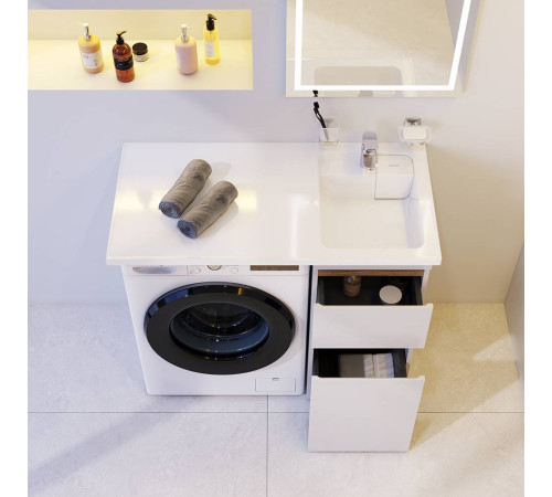 Раковина над стиральной машиной AM.PM X-Joy 100 см правая M85AWPR1001WG