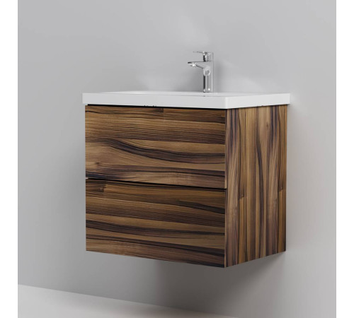 Тумба под раковину подвесная AM.PM Gem 60 см 2 ящика орех M90FHX0602HF