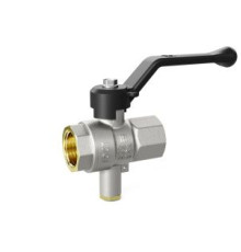 Кран шаровой латунный LD Pride 45.15.В-В.Т.Р для датчика температуры Ду 15 рычаг 45.341.15