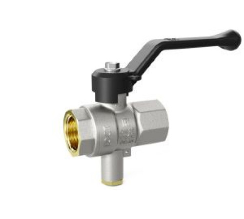 Кран шаровой латунный LD Pride 45.15.В-В.Т.Р для датчика температуры Ду 15 рычаг 45.341.15