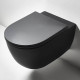 Унитаз подвесной Simas Trevi 56х37 см безободковый черный матовый TRV18 nero matt