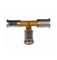 Тройник пресс-фитинг HENCO латунный переходной уменьшенный 26x16x20 мм 11P-261620