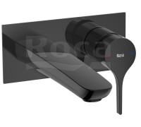 Смеситель для раковины Roca Insignia 196 мм настенный Titanium Black 5A353ACN0