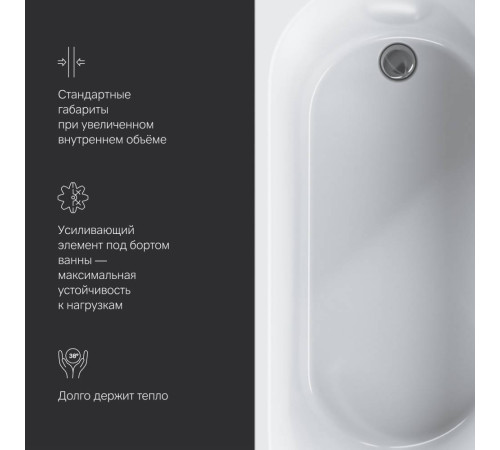 Ванна акриловая AM.PM X-Joy 150x70 см W94A-150-070W-A1
