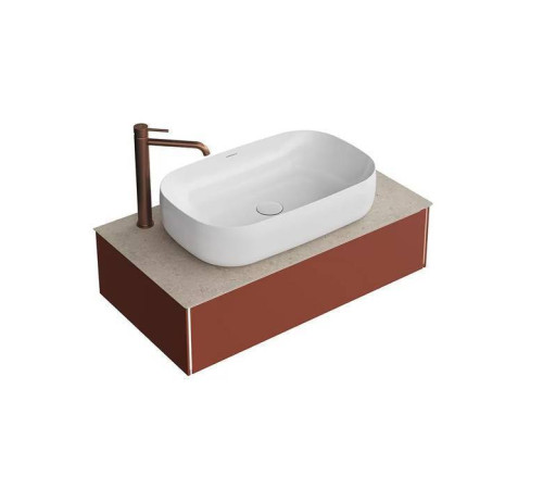 Тумба под раковину подвесная Kerama Marazzi Magica 88.4х48.5х22 см 1 ящик венецианский красный матовый MA.90.1/VR.M