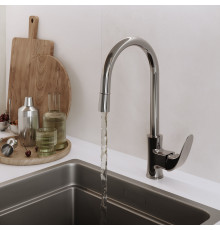 Смеситель для кухни Laparet Lisera с выдвижным изливом N2042402LPT