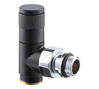 Вентиль угловой SR Rubinetterie Tondera ручной 1/2 x 3/4E черный 0623-1500VCES