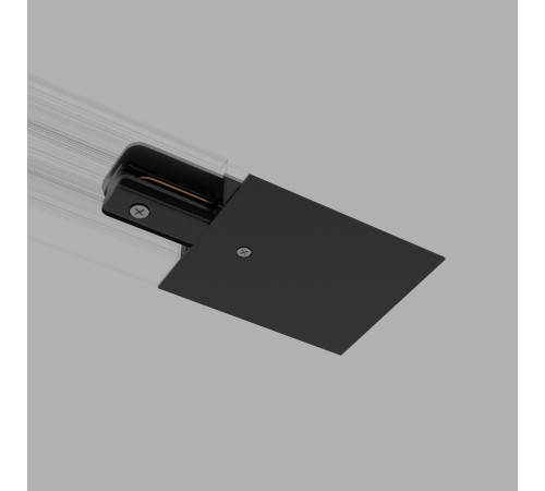 Ввод питания и заглушка торцевая для однофазного встраиваемого шинопровода черный TRPF-1-BK