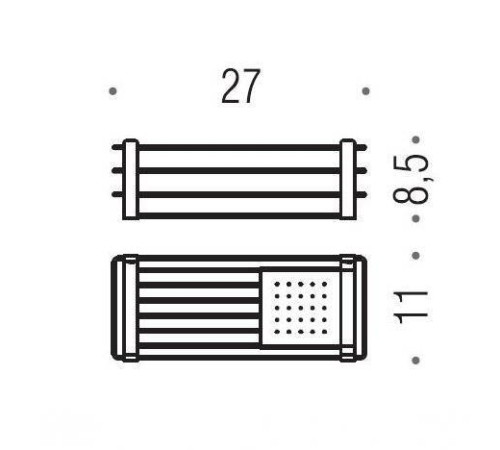 Полка для ванной Colombo Design Angolari 27x11 см хром B9632.CR
