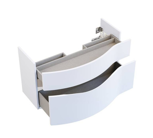 Тумба подвесная с раковиной Kerama Marazzi Riva 100 см левая белый матовый RV.wb.100Lh/RV.100Lh\WHT.M