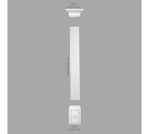 Основание пилястры DECOMASTER 92824-2 450x280x57 мм 92824-2