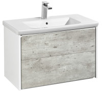 Тумба под умывальник Roca Ronda подвесная 2 ящика 777х480х412 мм белый матовый/бетон ZRU9303004