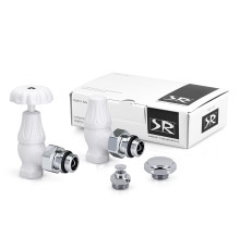 Комплект вентилей SR Rubinetterie Floral Old Style 1/2 угловой белый K337-1500VC0A